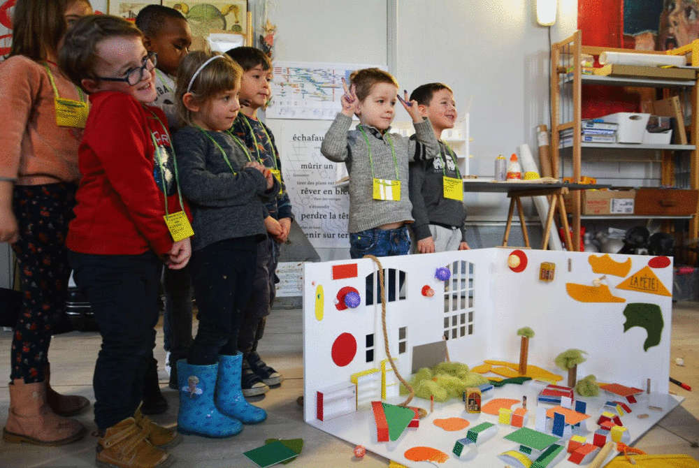 Atelier mené avec une classe d'école maternelle, 2019 © Hôtel Pasteur