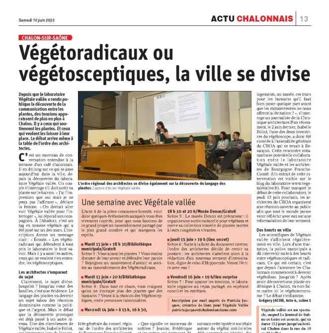 Article dans le Journal de Saône et Loire